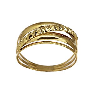 Anel Estamparia Ouro 18k