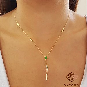 Gargantilha Ouro 18k Nefrita