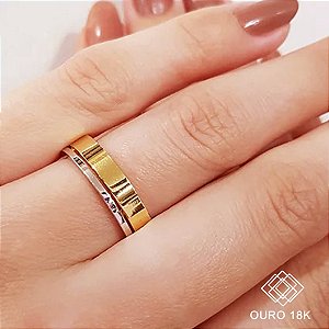 1 Aliança Casamento Ouro 18k