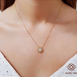 Kit Cordão Ouro 18k + Pingente Chuveiro Ouro 18k
