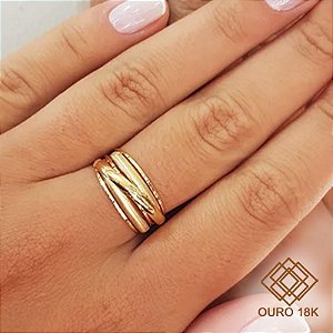 Anel Estamparia Ouro 18k