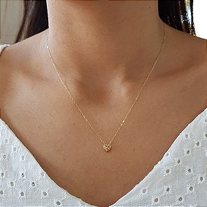 Gargantilha Coração Ouro 18k