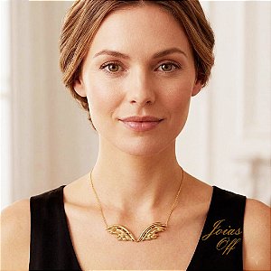 Gargantilha Bold Asa de Anjo Ouro 18k
