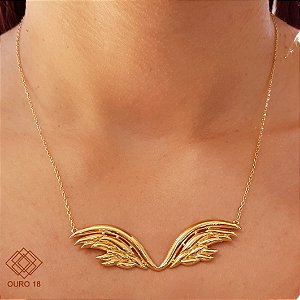 Gargantilha Bold Asa de Anjo Ouro 18k