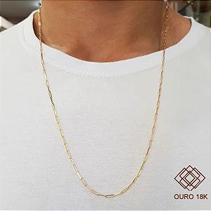 Cordão Cadeado Ouro 18k - 70cm