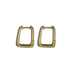 Brinco Argola Quadrado Ouro 18k