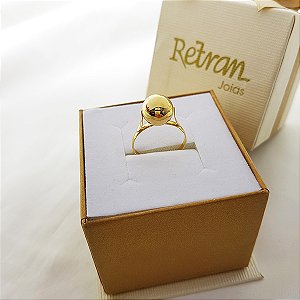 Anel Esfera Ouro 18k