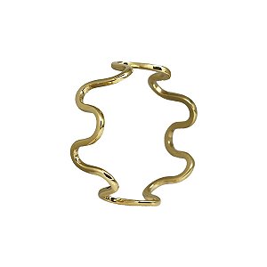 Anel Ondas Ouro 18k