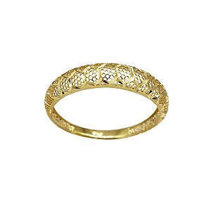 Anel Aparador Filigrana Ouro 18k