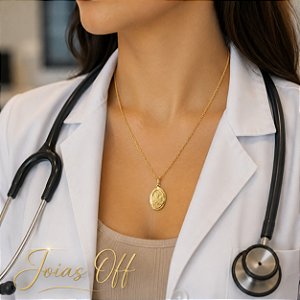 Pingente São Lucas Ouro 18k