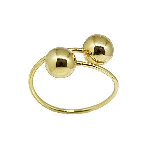 Anel Esferas Ouro 18k