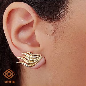 Brinco Bold Asas De Anjo Ouro 18k