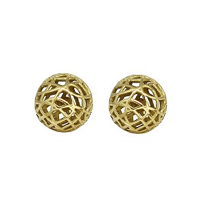 Brinco Esfera Filigrana Ouro 18k