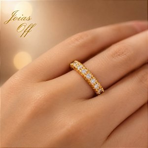 Anel Aparador Inteira Diamante Laboratório 1,97 Cts Ouro 18k
