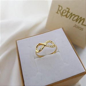 Anel Infinito Ouro 18k