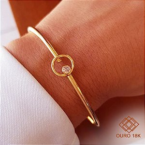 Bracelete Ouro 18k Zircônia