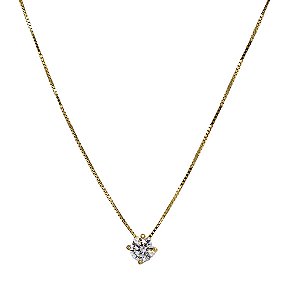 Gargantilha Ponto de Luz Ouro 18k - Brilhante Moissanite 45 pts