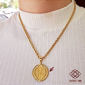 Pingente São Bento Grande Ouro 18k