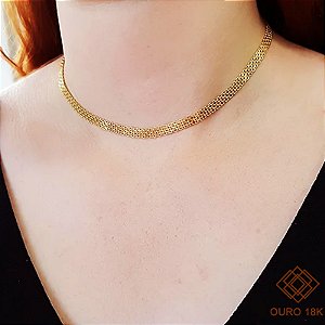 Gargantilha Bismarck Ouro 18k - 40 cm