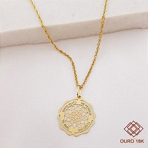 Kit Cordão Ouro 18k + Pingente Ho’oponopono Ouro 18k