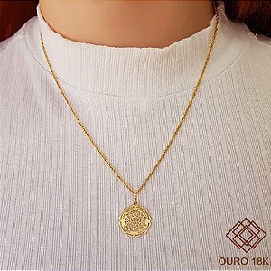 Kit Cordão Ouro 18k + Pingente Ho’oponopono Ouro 18k