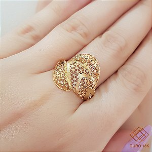 Anel Filigrana Ouro 18k