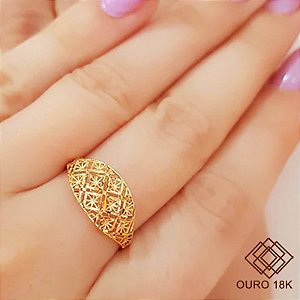 Anel Filigrana Ouro 18k