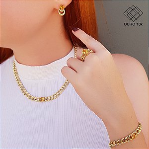Gargantilha Elos Ouro 18k Citrino