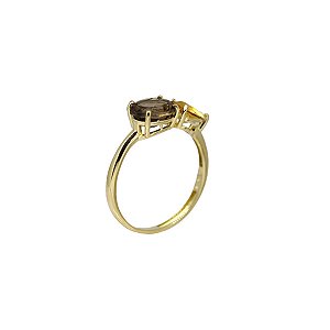 Anel Ouro 18k Pedras Naturais