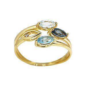 Anel Ouro 18k Topázio