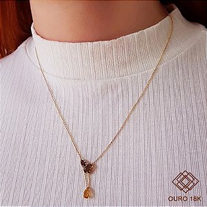 Gargantilha Ouro 18k Pedras Naturais