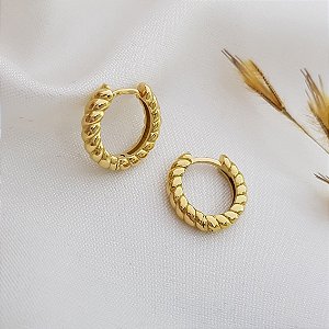 Brinco Argola Torcido Ouro 18k