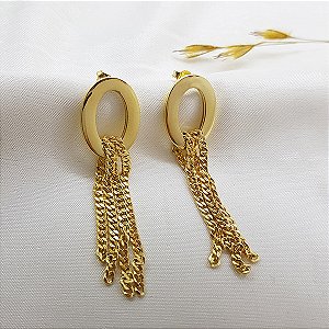 Brinco Franja Elos Ouro 18k