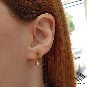 Brinco Meia Argola Bold Ouro 18k