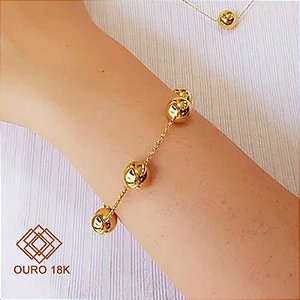 Pulseira Bold Esferas Ouro 18k