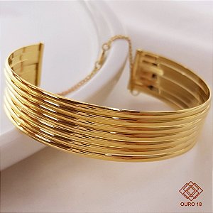 Bracelete Bold Aros Ouro 18k