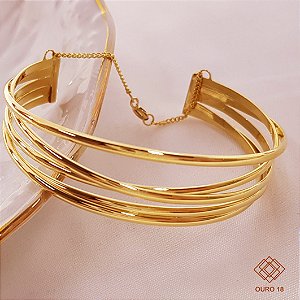 Bracelete Bold Aros Ouro 18k