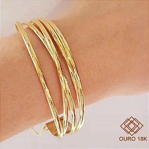 Bracelete Bold Aros Ouro 18k