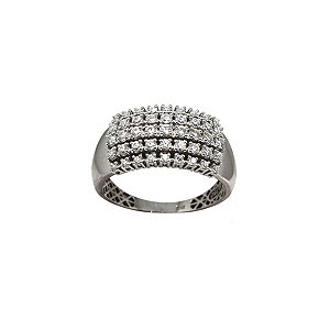 Anel Aparador Ouro 18k Moissanite