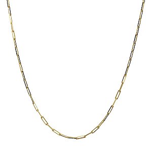 Cordão Malha Cadeado Ouro 18k - 50cm- cod 21267