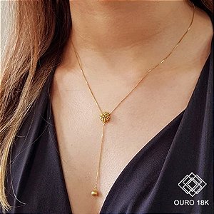 Gargantilha Esferas Ouro 18k