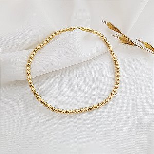 Pulseira Maleável Esferas Ouro 18k