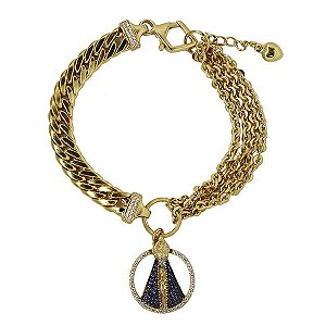 Pulseira Nossa Senhora Ouro 18k Zircônia