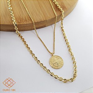 Gargantilha São Bento Ouro 18k