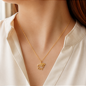 Pingente Cachorro Pug Ouro 18k