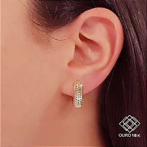 Brinco Argola Filigrana Ouro 18k