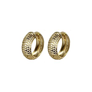 Brinco  Argola Filigrana Ouro 18k