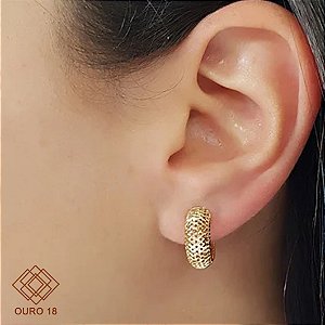 Brinco  Argola Filigrana Ouro 18k