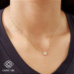 Kit Cordão Ouro 18k + Pingente Chuveiro Ouro 18k