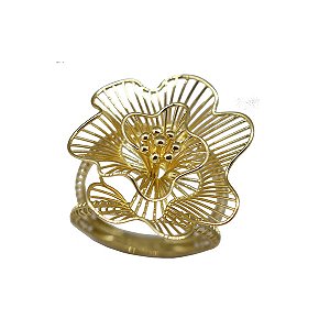 Anel Filigrana Flor Ouro 18k